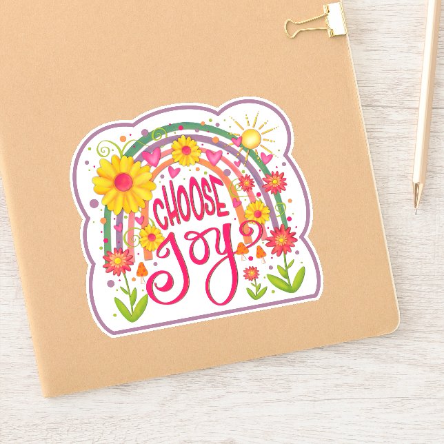 Wählen Sie Joy Fun Rainbow Inspirivity Sticker aus (Notizbuch)