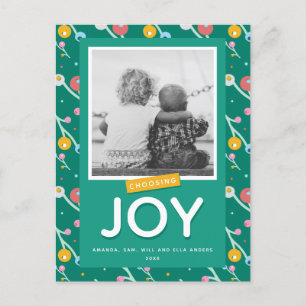 Wählen Sie Joy Holiday Berries Benutzerdefinierte  Feiertagspostkarte
