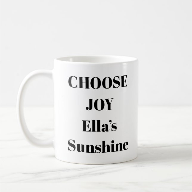Wählen Sie Joy Inspirational Tasse aus (Links)