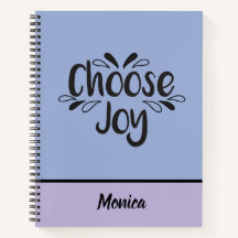 Wählen Sie Joy Quote Spiral Notebook