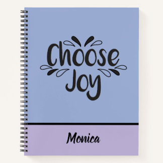 Wählen Sie Joy Quote Spiral Notebook Notizbuch