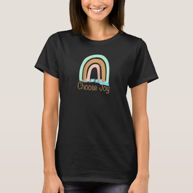 Wählen Sie Joy Womens Niedlich Rainbow Graphic T-S T-Shirt (Vorderseite)