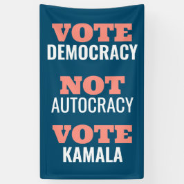 Wählen Sie Kamala nicht Autokratie angepasst Banner