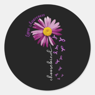 Wählen Sie Kind Lupus Awareness Gift Lila Ribbon. Runder Aufkleber