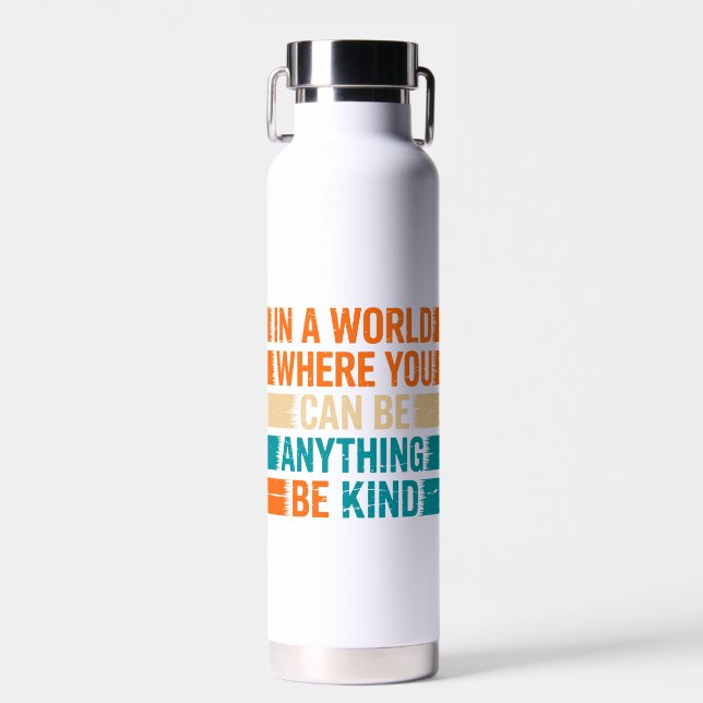 Wählen Sie Kindness - Inspirationstechnische Typog Trinkflasche (Vorne)