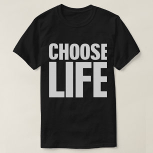 Wählen Sie Life (White Print) Motivierend aus T-Shirt