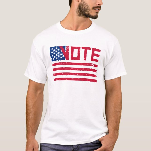 Wählen Sie mit US-Flagge. T-Shirt (Vorderseite)