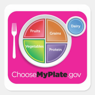Wählen Sie MyPlate Sticker - Magenta