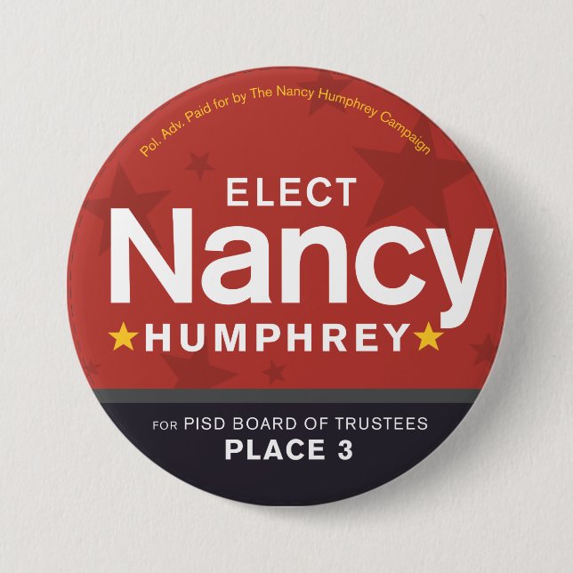 Wählen Sie Nancy-Knopf Button (Vorderseite)