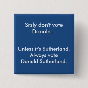 Wählen Sie nicht Donald-Knopf Button