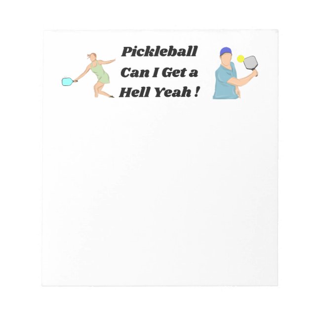 Wählen Sie Notepad aus. Funny Pickleball Notepad. Notizblock (Vorderseite)