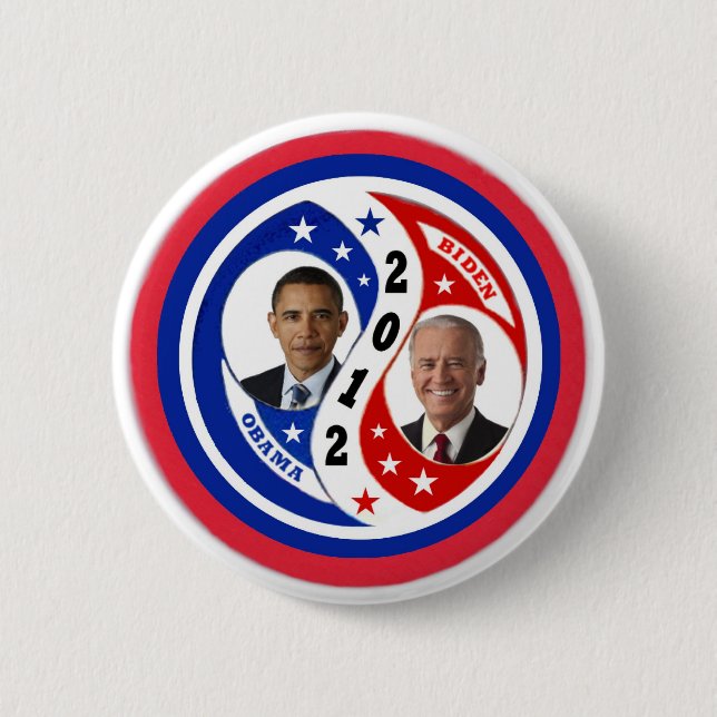 Wählen Sie Obama Biden 2012 wieder Button (Vorderseite)
