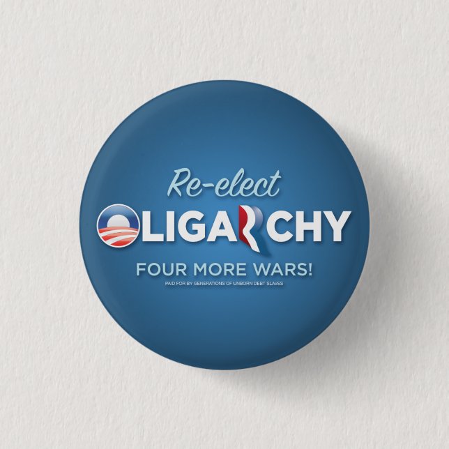 Wählen Sie Oligarchie 2012 wieder Button (Vorderseite)