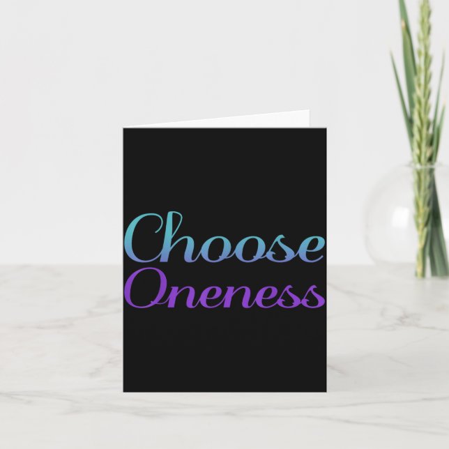 Wählen Sie Oneness Prevention Kunstwerk Karte (Vorderseite)