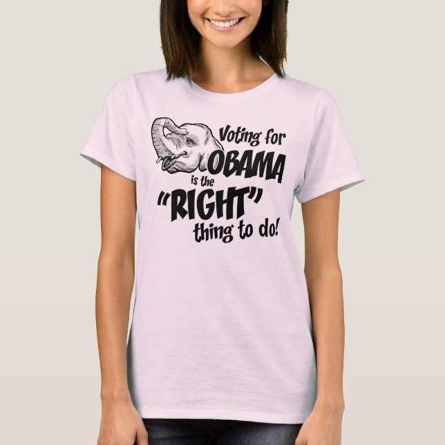 Wählen Sie rechte Sache-Baby Obama - Puppe T - T-Shirt (Vorderseite)