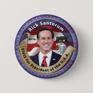 Wählen Sie Rick Santorum für Präsidenten - 2016 Button