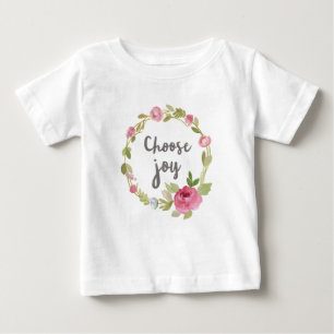 Wählen Sie rosa PastellRosen der Freude-  Baby T-shirt