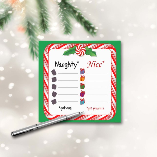 Wählen Sie Seiten! Naughty oder Nice Post-it Klebezettel (Von Creator hochgeladen)