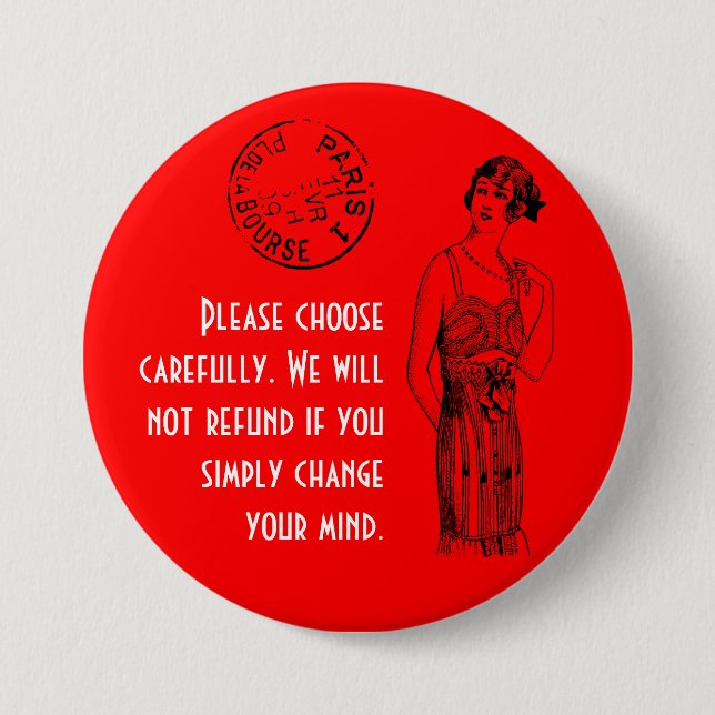 Wählen Sie sorgfältig 3" Button (Vorderseite)