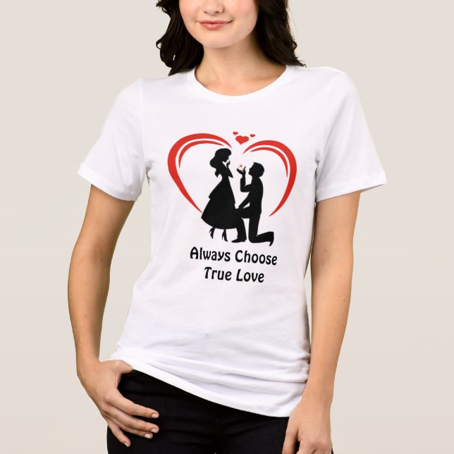 Wählen Sie True Love Always - Freefit Natürlich Wo Tri-Blend Shirt (Vorderseite)