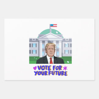 Wählen Sie Trump - kühne Patriotik Geschenkpapier Set