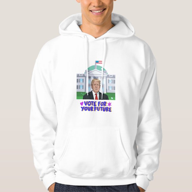 Wählen Sie Trump - kühne Patriotik Hoodie (Vorderseite)
