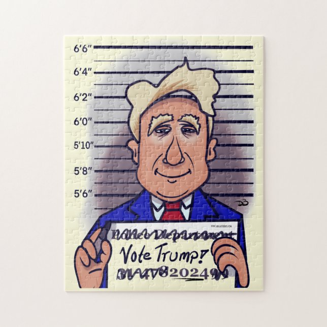 Wählen Sie Trump Pale Yellow Jigsaw Puzzle (Vertikal)