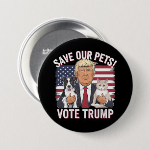 Wählen Sie Trump Rettete unsere Haustiere Katzen H Button