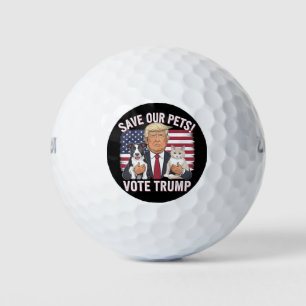Wählen Sie Trump Rettete unsere Haustiere Katzen H Golfball