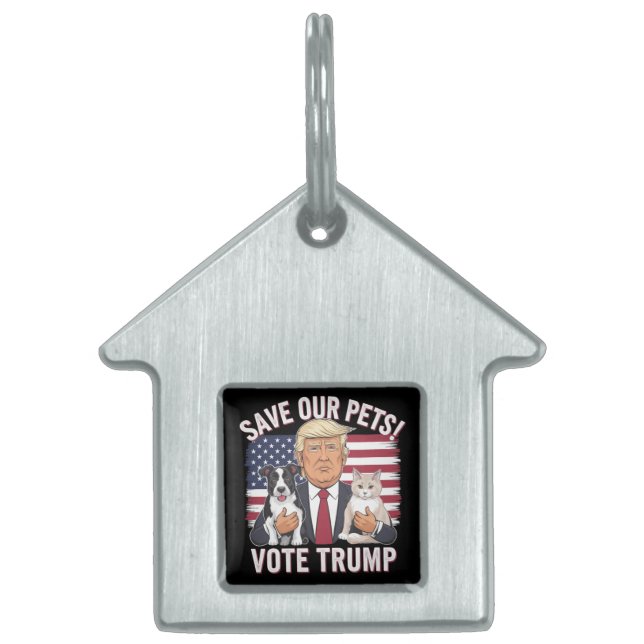 Wählen Sie Trump Rettete unsere Haustiere Katzen H Tiermarke (Vorderseite)