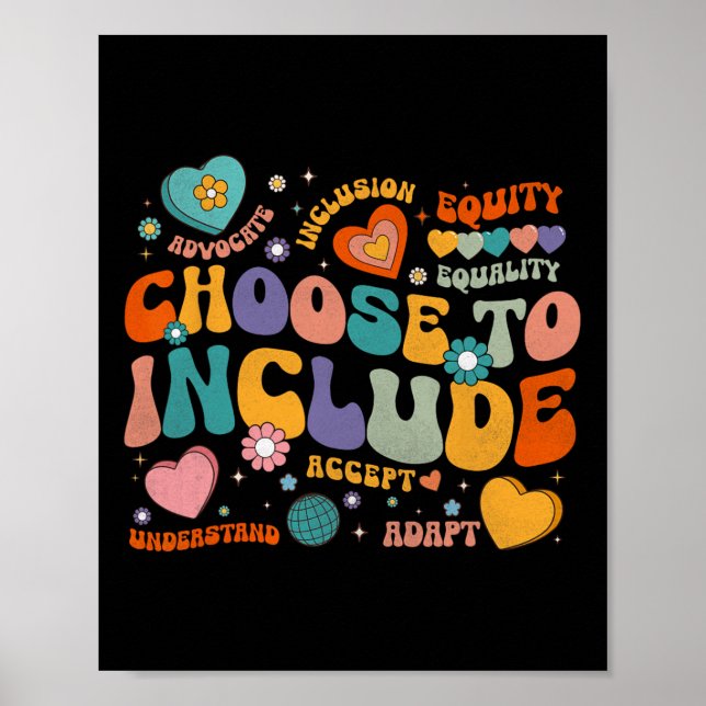 Wählen Sie, um Autismus-Bewusstsein einzubeziehen  Poster (Vorne)