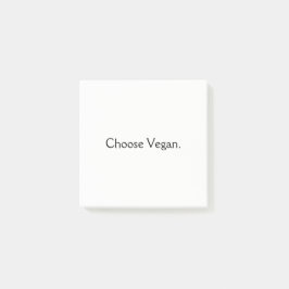 Wählen Sie veganes: Minimale Art Post-it Klebezettel