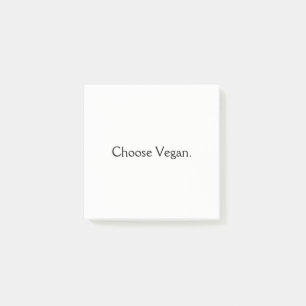 Wählen Sie veganes: Minimale Art Post-it Klebezettel