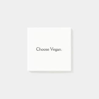 Wählen Sie veganes: Minimale Art Post-it Klebezettel