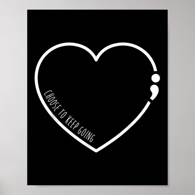 Wählen Sie , Weitermachen , Semikolon Selbstmordpr Poster (Vorne)