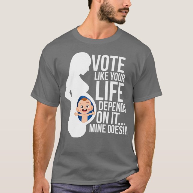Wählen Sie, wie Ihr Leben hängt davon ab Pro Life T-Shirt (Vorderseite)
