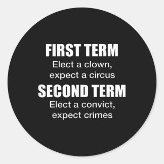Wählen Sie zuerst einen Clown, erwarten Sie einen Runder Aufkleber