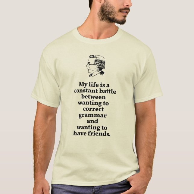 Wählen Sie zwischen dem richtigen Grammatikangebot T-Shirt (Vorderseite)