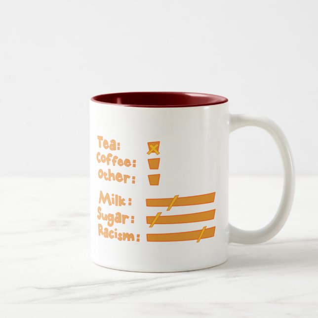 Wahlen, Wahlen, Wahlen Zweifarbige Tasse (Rechts)