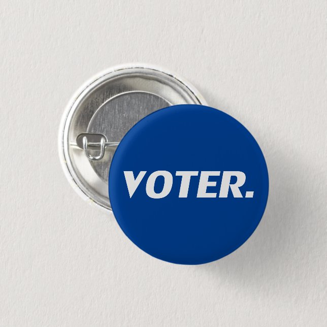"Wähler" blau weiß - Button (Vorne & Hinten)