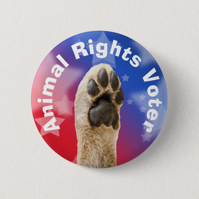 Wähler für Tierrechte Button (Vorderseite)