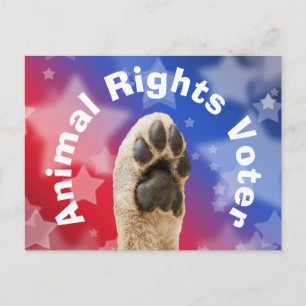 Wähler für Tierrechte Postkarte