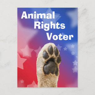 Wähler für Tierrechte Postkarte