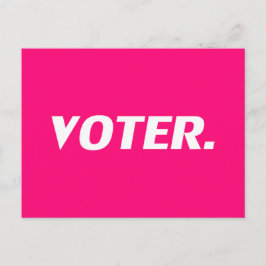 "Wähler" heißen rosa, magenta, fuchsia, weiß Postkarte