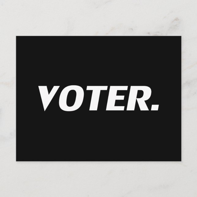 "Wähler" Schwarz-weiß Postkarte (Vorderseite)