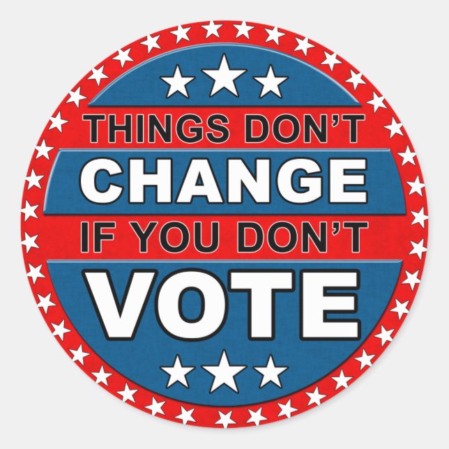 Wähleraufkleber Runder Aufkleber (Vorderseite)