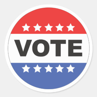 Wählerheft Runder Aufkleber
