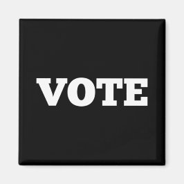 Wählermagnet mit schwarzem Hintergrund Magnet