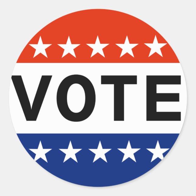 Wählersticker Runder Aufkleber (Vorderseite)