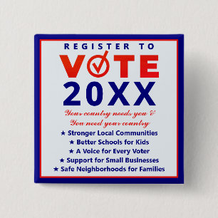 Wählerstimmen 2026 Patriotische parteilose Kampagn Button